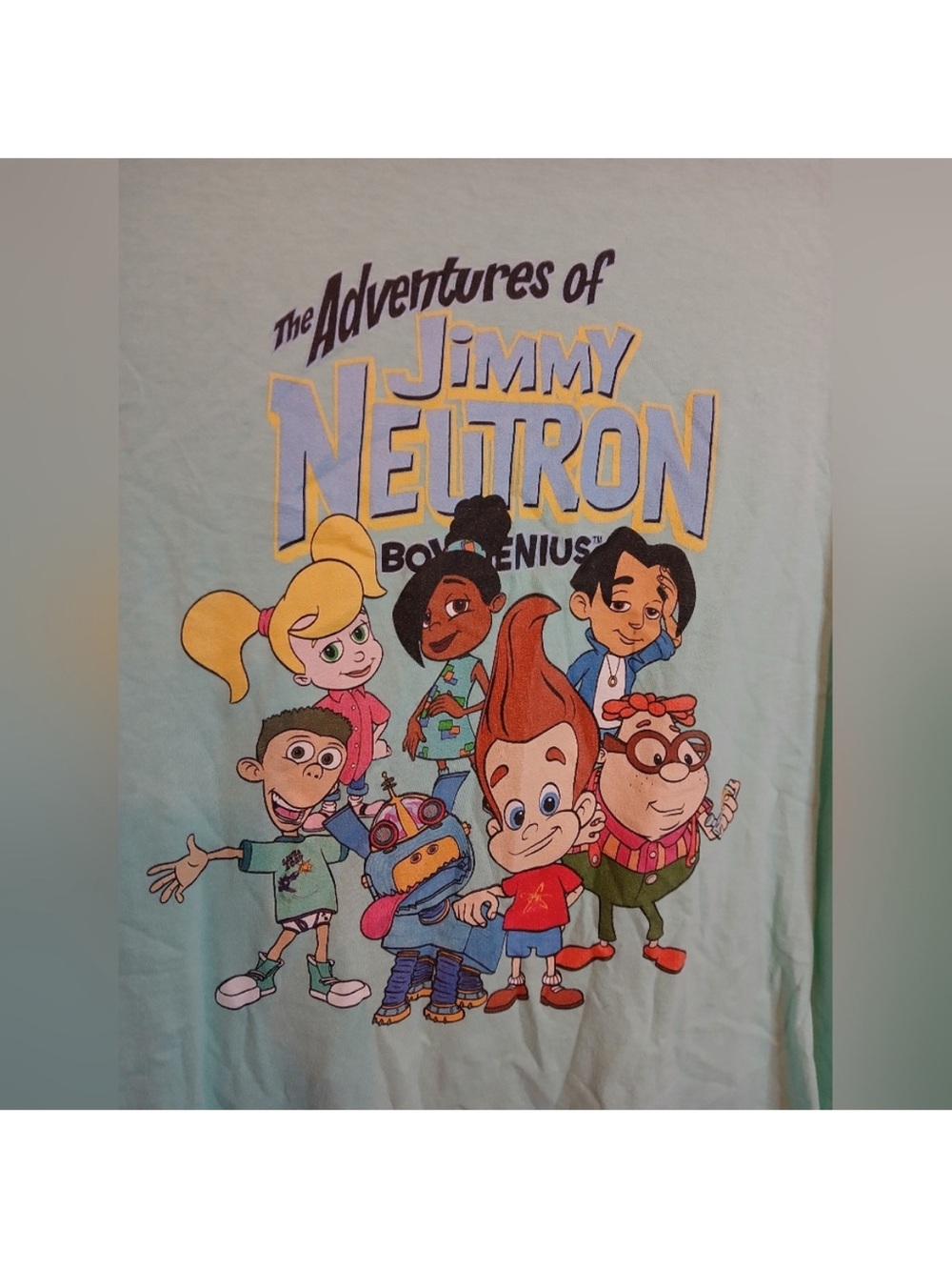 The Adventures of Jimmy Neutron Boy Genius Light Aqua T-Shirt